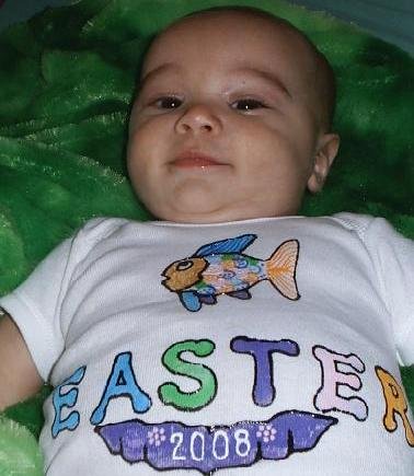 Baby Onesie Easter 2008 NEWBORN