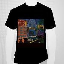 From Miami Beach to the world on a black tee shirt men LARGE