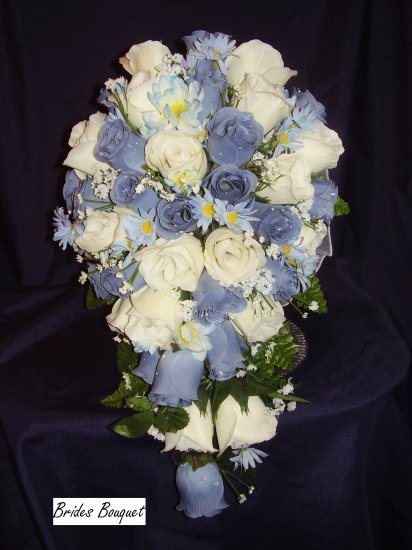 WEDDING BOUQUET SET, 21PC., CUSTOM COLOR,FREE RING PILLOW!!!