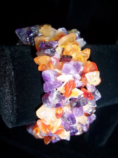 Amethyst, Carnelian & Fluorite