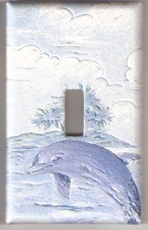 Puffy Dolphin Single Switchplate #1