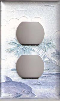 Puffy Dolphin Outlet Switchplate