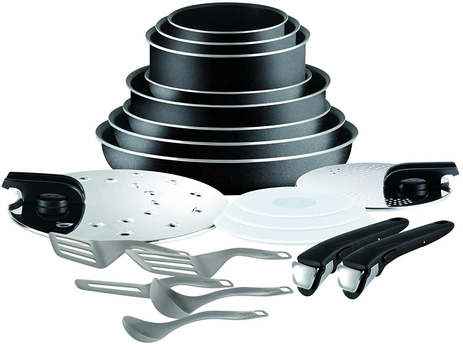 Tefal Wit L2009702 Game Of Frying Pans And Casseroles Lining Antiadherent