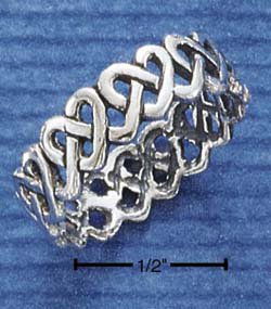 RG010-STERLING SILVER HEART LINK BAND