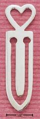 RG015-STERLING SILVER HEART BOOKMARK