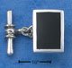 RG019-STERLING SILVER GENUINE ONYX CUFF LINKS