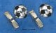 RG020-STERLING SILVER SOCCER BALL CUFF LINKS