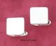 RG021-STERLING SILVER PLAIN HIGH POLISH SQUARE CUFF LINKS