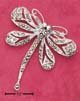 RG039-STERLING SILVER MARCASITE DRAGONFLY PIN