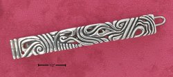 RG246-STERLING SILVER ANTIQUED SWIRL DESIGN HAIR CLIP WITH SNAP CLOSURE