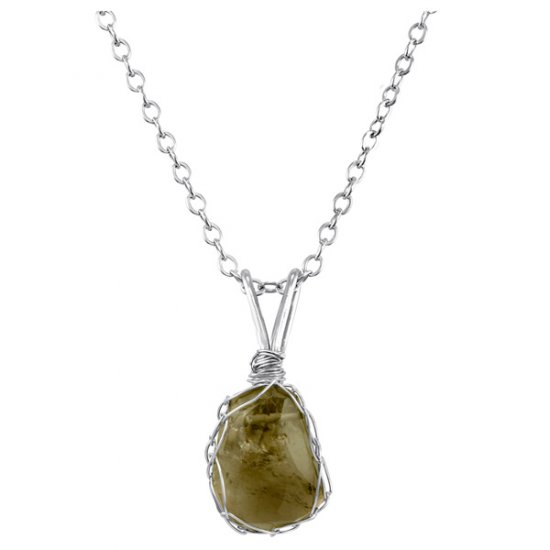 Small Smokey Quartz Mini Charlotte Pendant in Sterling Silver