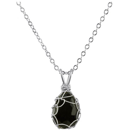 Small Blue Goldstone Mini Charlotte Pendant in Sterling Silver