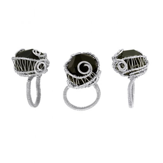 Black Onyx Eve Ring in Sterling Silver
