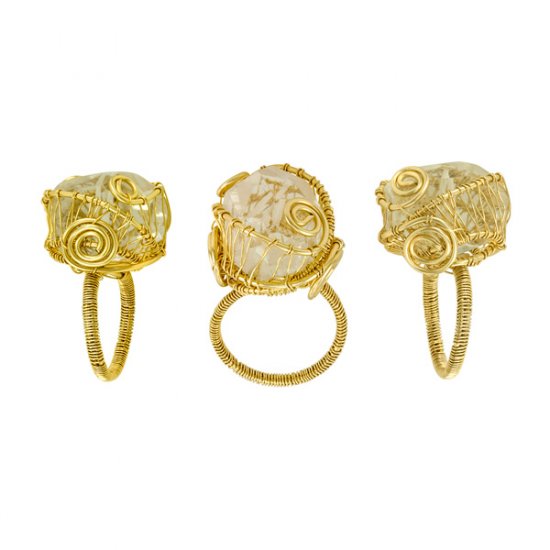 Crystal Quartz Eve Ring in Gold