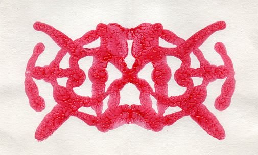 Hearts Inkblot 4X6
