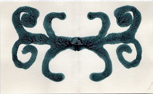 Scrolls Inkblot 4X6