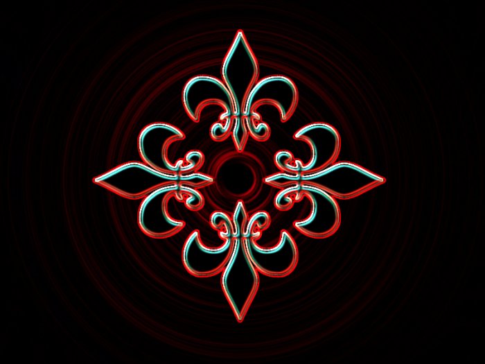 Fleur De Lis Glow 8X10