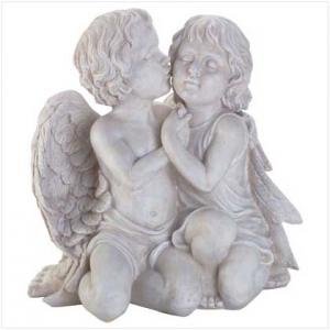 Kissing Cherubim Sculpture