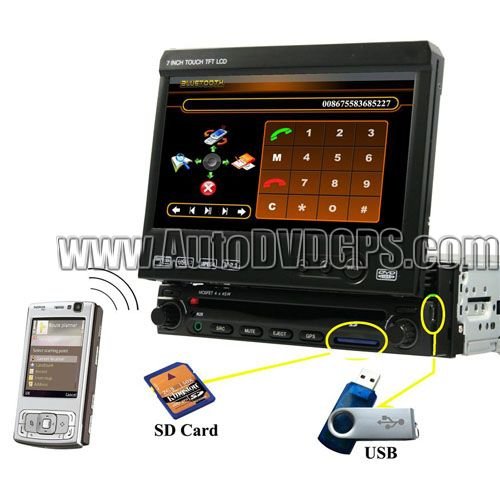 7" Car DVD GPS Bluetooth Touchscreen TV 2 Din GPS Navi DVD Player