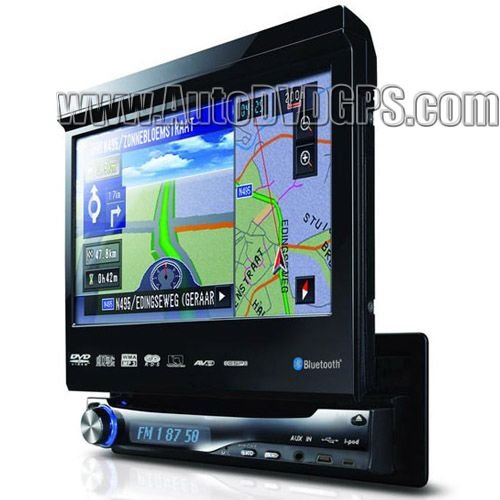 Single DIN Car GPS DVD player Bluetooth Ipod TV 1 Din DVD GPS Navigation