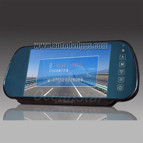 7" Car Rear View Mirror Monitor OSD Menu Bluetooth Automatic Car-backing Function