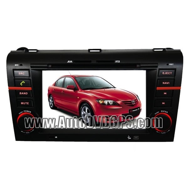 04-09 Mazda 3 DVD Player + GPS Navigation system + 7" Digital Touchscreen + Steering Wheel control