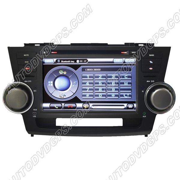 HLD735D Toyota Highlander + 7" HD Screen GPS Navigation system with DVD Player with iPod PIP RDS