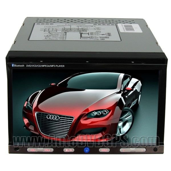 UDG728 2 din Car DVD Player with GPS Navigation System and 7" Digital HD touchscreen