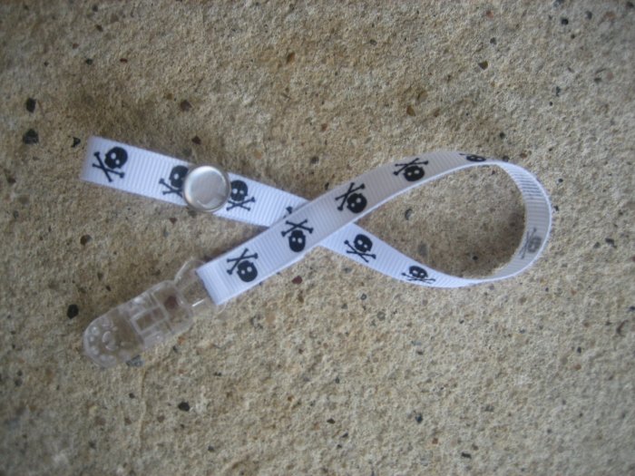 Sassy Straps Pacifier Pal - Punk Rock - Skulls