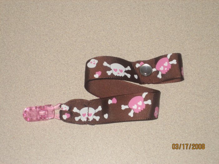 Snuggly Saver Hip Skull in Brown & Pink