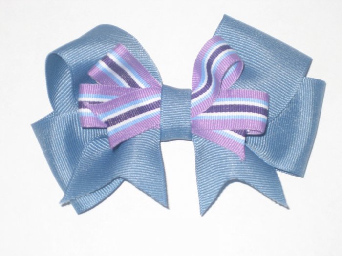 Classic Bow Blue with Purple Overlay