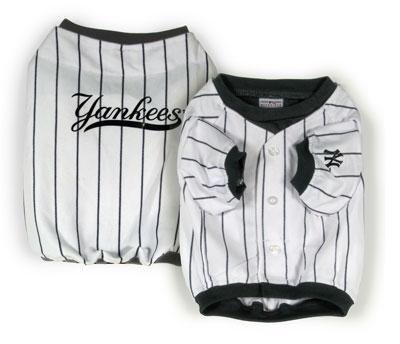 New York Yankees Pinstripe Dog Jersey Shirt Size Large