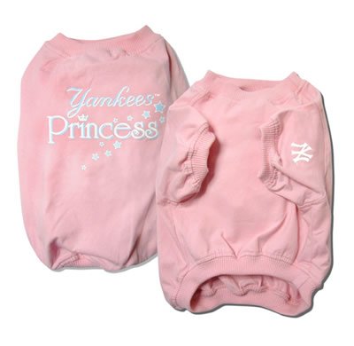 New York Yankees Princess Pink Dog T Shirt Size X-Large