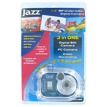 JAZZ® 1.3MP WATERPROOF 3 IN 1 UNDERWATER DIGITAL CAMERA