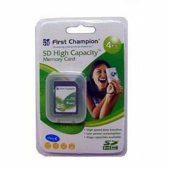 FIRST CHAMPION® 4GB SD MEMORY CARD