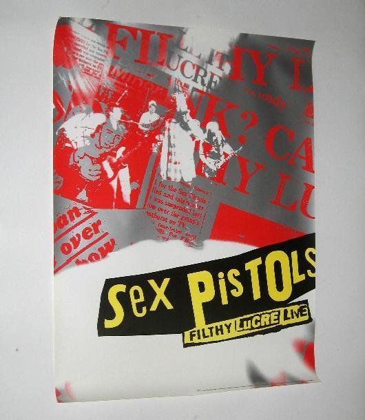 Sex Pistols Promo Only Poster Filthy Lucre Live X Mint Condition