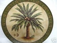 Decorative Plate with Palm Trees