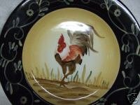 Ceramic Rooster Dinner Plates