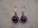 Amethyst River Lampwork Handmade Beaded Earrings