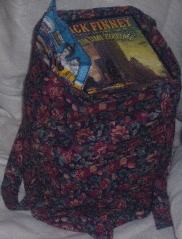 Dark Colored Floral Tote Bag