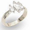 Marquise 3 Stone CZ Ring