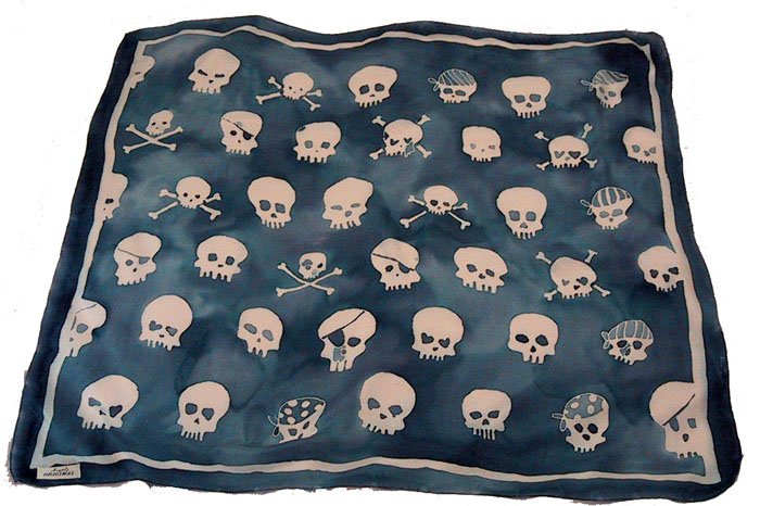 custom hand painted skull scarf