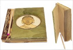 Natural Leaf Journal With Buddha Image