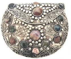 Agate Inlaid Handbag Rounded