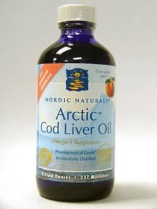 Arctic Cod Liver Oil Liquid - Peach 8 oz
