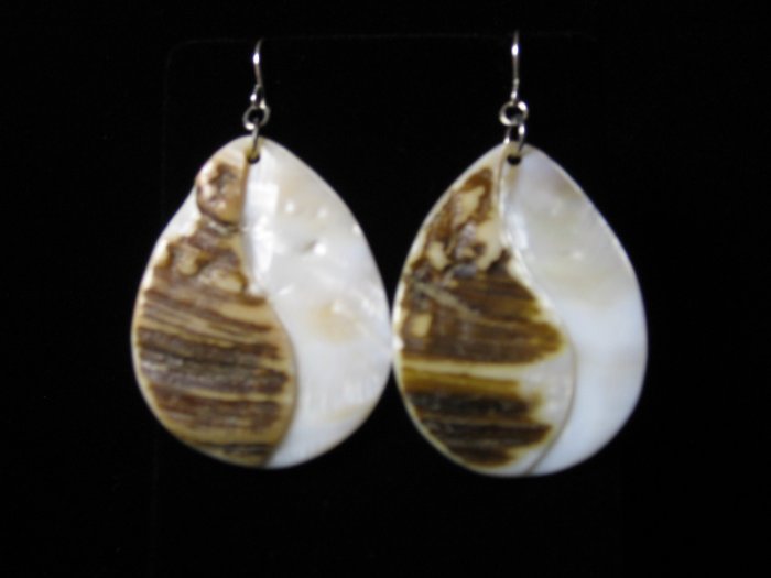 Tear Drop Shell Earrings