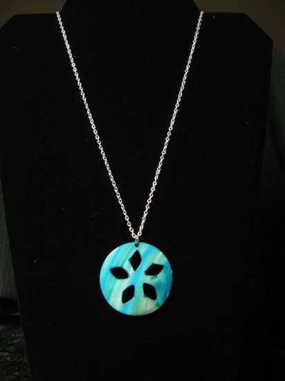 24" Turquoise Shell Pendant.