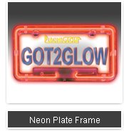 NEON LICENSE PLATE FRAME