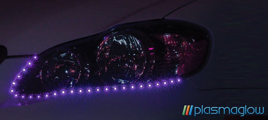 LIGHTNING EYES LED HEADLIGHT KIT - purple