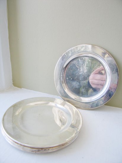 Set 6 Silver Plates - silver plate